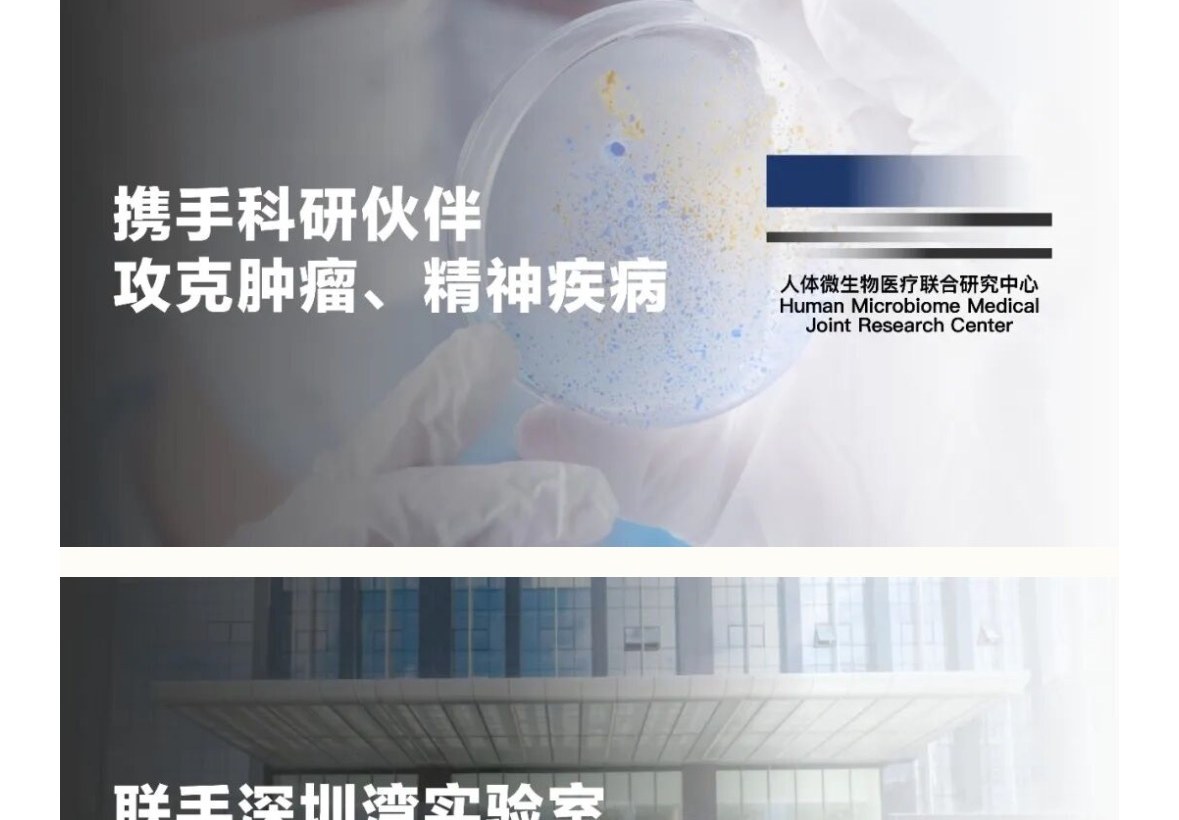 安复每天科研合作:携手科研伙伴攻克肿瘤、精神疾病;联手深圳湾实验室生物医药研发转化中心精准菌群检测