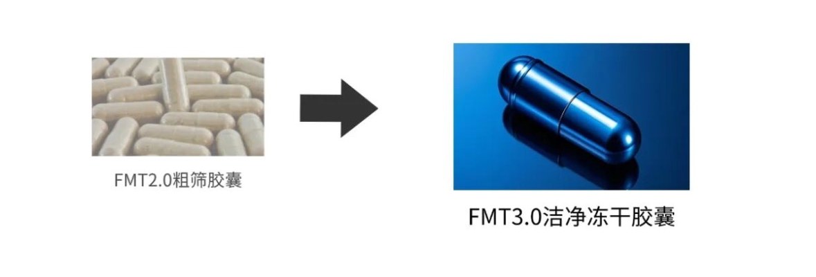 FMT 2.0 粗筛胶囊 → FMT 3.0 洁净冻干胶囊
